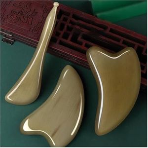 Natuurlijke Hoorn Schraper Gezicht Gua Sha Massage Gereedschap for Lichaam Meridiaan Sloop Gezicht Lifting Afslanken Huid Detox Schoonheid (Color : 5MM 3pcs set)