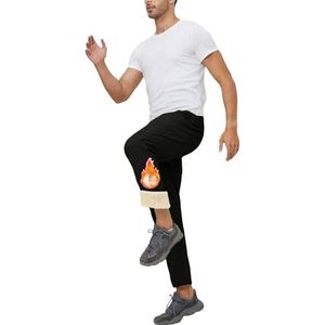 Joggingbroek Heren Winter Thermische Broek Warme Lange Joggingbroek Gevoerde Trainingsbroek Verstelbaar Trekkoord Met Zakken Outdoor Fleece Broek For Koud(Noir,XXL)