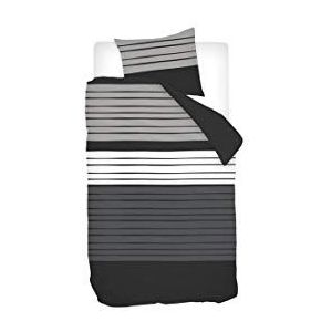 Snoozing Davina - Dekbedovertrek - 140x200/220 cm + 1 kussensloop 65x65 cm - Zwart