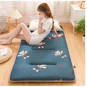 Kingsize Matrastopper, Eenpersoonsbedmatras, Studentenmatras, Opvouwbare Tatami-matras, Verdikte Vochtbestendige Dubbele Slaapmatras Op De Vloer (Color : #28, Size : 150 * 200CM*5CM)