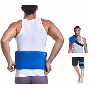 Koo-Care Taille & onderrug gel ijspak & wrap voor pijnverlichting verwondingen herbruikbare grote flexibele warme koude therapie kompres met riem voor schouder, buik, ribben, dijen, hele knie