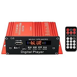 Audioversterker, 1 2V 200W 2CH Mini Digital Bluetooth Hifi Audio Power versterker Auto Audio Amplificador Stereo-versterkers Fm Radio USB W/Op afstand