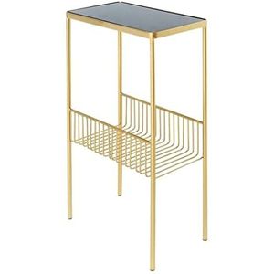 Boekenplank Boekenkast Ijzer Stratificatie Boekenplank Kleine Boekenkast Opbergrek,Mobiele Nachtkastje Boekenkasten Kast,Voor Woonkamer Wandgemonteerde Boekenplank ( Color : Gold+Black , Size : 40*20*