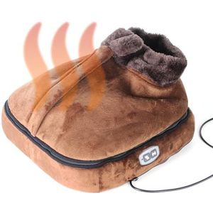 FISHTEC - 360° fleece verwarmde voetmassageapparaat - Afneembare en machinewasbare multizone massage - Convertible verwarmingskussen - Ontspanning/spierontspanning en lichaamspijn