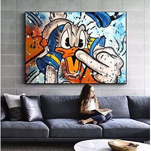 1000 stukjes puzzel Nordic Cartoon Donald Duck Art Deco schilderij legpuzzel 1000 stukjes art Behendigheidsspel voor het hele gezin, kleurrijk plaatsingsspel50x75cm(20x30inch)