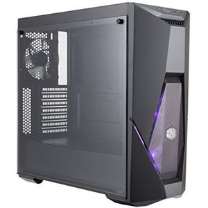 Cooler Master MasterBox K500 RGB - ATX PC behuizing met gedeeltelijk mesh paneel, 2 x 120mm geïnstalleerde fans, glazen zijpaneel, flexibele air flow configuraties -RGB