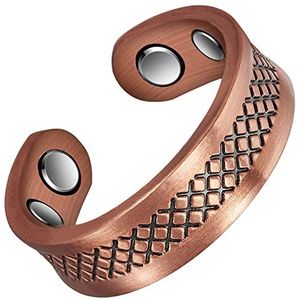 (CPR-0935) Vrouwen/Heren Verstelbare Gezonde Magnetische Koperen Ring voor Artritis