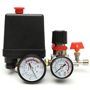 Drukschakelaar, drukschakelaar, luchtcompressor met dubbel kaliber veiligheidsventiel en drukregeling met drukregelaar 120 psi Drukschakelaar, drukschakelaar, luchtcompressor met dubbel kaliber veiligheidsventiel en drukregeling met drukregelaar 120 psi