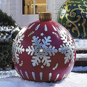 Opblaasbare kerstbal voor buiten, gigantische kerstbal opblazen ballen ornamenten, schattige opblaasbare decoraties kerstballen, Kerstmis opblaasbare buitendecoraties (04)