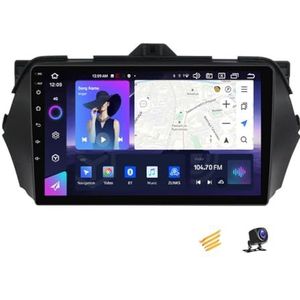 ZARAPLUS Android 13 2 DIN Bluetooth Autoradio 9 Inch Touchscreen Voor Suzuki Ciaz 2014~2018 Met AHD Achteruitrijcamera/GPS-Navigatie/BT/Stuurwielbediening/Koelventilator/Multimediaspeler,NF6
