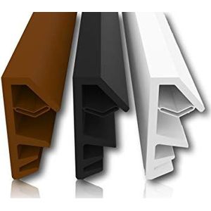 Vensterafdichting tegen tocht, lawaai, 4 mm groefbreedte 12 mm vouwbreedte, van TPE, hoogwaardige rubberen afdichting voor houten raam (zwart, 25 m)