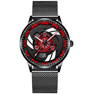 OUMIFA Vervangende Band Heren Horloges Quartz Heren Sport Horloges voor Mannen Klok voor Mannen/Vrouwen Horloge Band (Kleur: Ducati-Zwart-W)