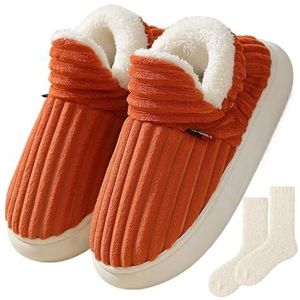 Pluffi Slipper Booties, Pluffi The Cozy Stylish Slipper Warme Pluche Voering Pantoffels For Dames En Heren(Orange,44-45)