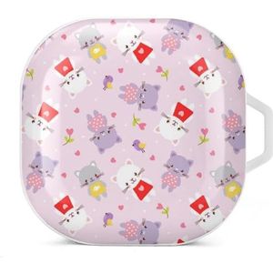 Kittens afbeelding oordopjes hoesje compatibel met Samsung harde beschermhoes wit stijl