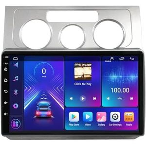 Dubbele DIN Android 14 autoradio voor VW Volkswagen Touran 2003-2010 9 Duim QLED Touch screen-met Draadloze Carplay Android Auto GPS navigatie 4G WiFi Stuurwielbediening achteruitrijcamera(B,P4 4G+WIF