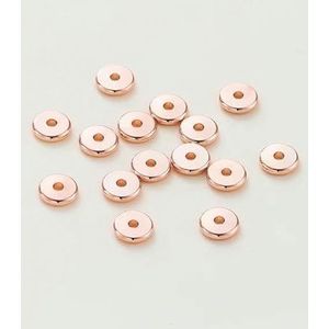 14K/18K Vergulde 10-30 Stuks 3/4/5/6/8mm Spacer Kralen voor DIY Ketting Armband Sieraden Maken Benodigdheden Accessoires Groothandel-Rose Goud 02-4.0Mm x 30