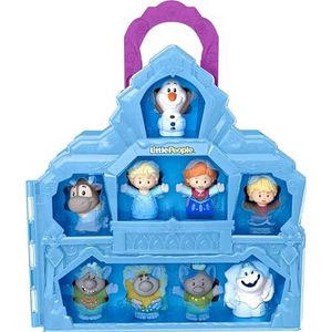 Fisher-Price Little People Peuter Speelset Disney Frozen Carry Along Castle Case met 9 figuren voor kleuters vanaf 18 maanden
