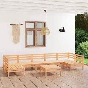 DIGBYS 8 Delige Tuin Lounge Set Massief Hout Grenen