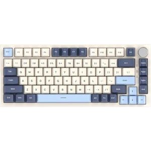 Bedrade gaming-toetsenbord met metalen schakelaars, sleutelbereik, macro, multimediatoetsen, voor RGB-effecten, hot-swap, FPS Rush verschillende systemen (Blueberry)