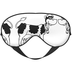 Witte en zwarte koe afdrukken veelzijdige rust helper, zacht slaap oogmasker dubbelzijdig voor yoga, kamperen, zacht slaap oogmasker