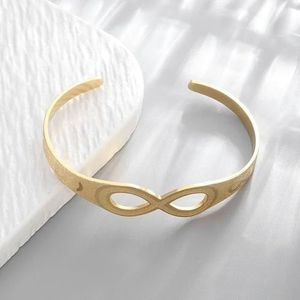 Roestvrij staal Infinity 8 Nummer Manchet Verstelbare Armband voor Mannen en Vrouwen Paar Verjaardagsfeestje Geluksgetal Sieraden Geschenken