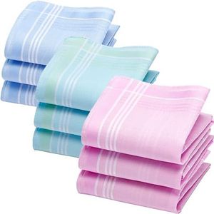 Discrete Effen Dameszakdoeken - Kleine Maat 28cm x 28cm - 100% Katoen - Model Suzon (9)