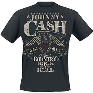 Cash, Johnny Original Country Rock n Roll T-shirt zwart M 100% katoen Band merch, Bands