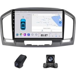 Carplay autoradio 2Din geldt voor Buick Regal Opel Insignia 1 2009-2013 met Android Auto Bluetooth 9 inch touchscreen autoradio met FM-radio GPS stuurwielbediening+achteruitrijcamera(C10)