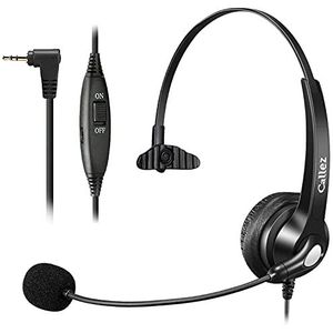 Headset - 2,5 mm - Draadloze Vaste Nethoofdtelefoon - Voor Gigaset C430A C530 S810 S850 CL660 Grandstream Cisco SPA Polycom - Ruisonderdrukking