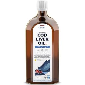 Osavi Norwegian Cod Liver Oil, 1000mg Omega 3 (Lemon) - 500 ml.