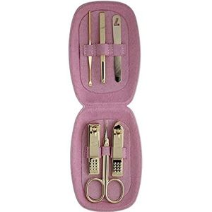 Nagelknipper set nagelvijl scherpe nagelsnijder huishoudelijke nagelset, draagbare schoonheid nagelmes gereedschap, gouden zesdelige nageltool manicure set nagelknipper set (kleur: roze)