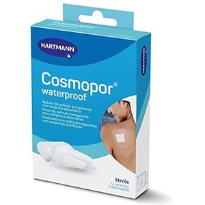 Cosmopor Waterdicht: voor steriele en waterdichte verzorging van verwondingen en wonden. Ook voor urgische wonden. Hoge huidtolerantie en veilige hold; 7,2 x 5 cm; 5 stuks