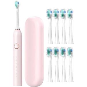 Elektrische tandenborstel, oplaadbare tandenborstels met etui | Elektrische tandenborstel voor volwassenen | Oplaadbaar duurt 180 dagen, 40000 Vpm diep schoon 6 modi, tandenborstel met reisetui voor