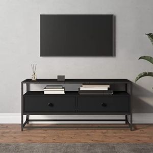 AJJHUUKI Entertainment Centra & TV Stands TV-meubel Zwart 100x35x45 cm Engineered Houten Meubels