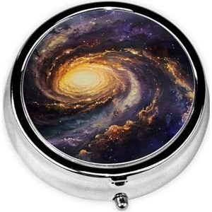 Ronde pillendoos draagbare medicijndoos voor reizen pillendoos, past zakken portefeuilles