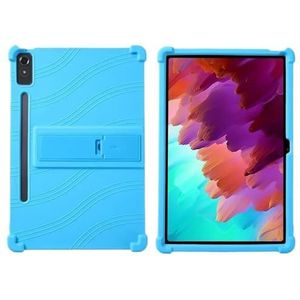 Soft Silicon Tablet Case Geschikt for Lenovo Xiaoxin Pad Pro 12.7inch 2025 TB-375FC TB-373FU Siliconen Stand Schokbestendig Shell(Sky Blue)