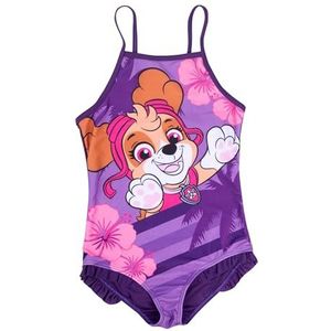 United Labels Paw Patrol badpak voor meisjes, Skye, paars, zwempak voor kinderen, zwemkleding, lila, 110-116