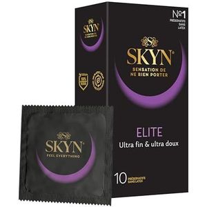 SKYN Elite: SKYNFEEL latexvrije condooms voor mannen, standaardmaat, ultradun en zacht, rechte en gladde vorm, diameter 53 mm