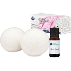 CARE + PROTECT Drogerwol-ballen met 100% geparfumeerde essence, halveert de droogtijd, bespaart energie, 1000 cycli, verpakking met 2 ballen + 10 ml essence