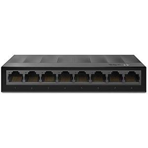 TP-Link LS1008G 8-Port Desktop/Wallmount Gigabit Ethernet Switch/Hub, Ethernet Splitter, Plug & Play, Desktop, Plastic Case