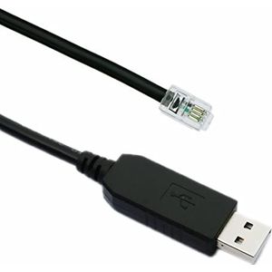 Jxeit USB naar RS232 RJ10 4P4C Console Upgrade Kabel voor Meade HC 497 Autostar Audiostar, voor Meade 505 Kabel Vervanging, voor LX200 LX90 LX850 LX600 LX80 ETX125 ETX90 ETX80 LX65 (1,8m/6ft)