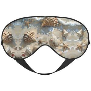 Zeeschelpen Zand Slaap Eye Mas Bijgewerkt Ontwerp Licht Blokkerende Night Eye Blinder Mannen Vrouwen Shift Werk Reizen