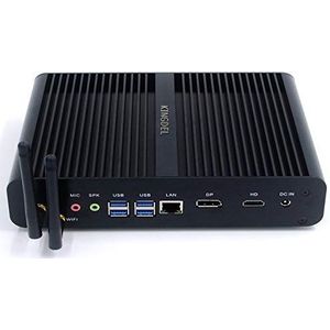 KINGDEL NC860 Fanless Mini-PC, slanke desktop-pc, Core i7-8550U processor van de 8e generatie, 4 kernen, 16 GB DDR4 RAM, 512 GB SSD, HD, DP