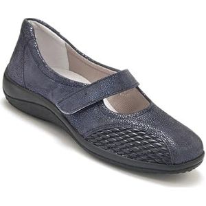 Pédiconfort - Leren Ballerina's - Wit - Verstelbare Klittenbandsluiting - Comfortwijdte