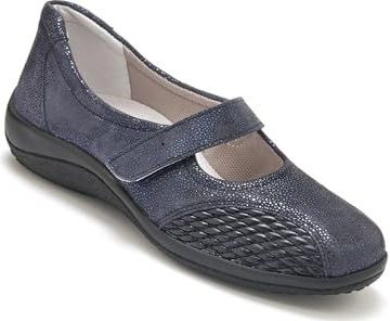 Pédiconfort - Leren Ballerina's - Wit - Verstelbare Klittenbandsluiting - Comfortwijdte