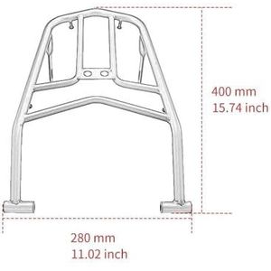 bagagedrager Motorfietsaccessoires Achterbagagebeugel Voor CRF250L Voor CRF 250M Voor CRF250 Voor Rallyonderdelen Achterrek Kofferdrager Motorfiets bagagedrager(B)