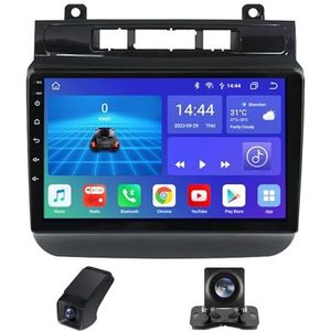 Carplay autoradio 2 Din geldt voor Volkswagen Touareg FL NF 2010-2018 met Android Auto Bluetooth 9 inch touchscreen autoradio met FM-radio/GPS stuurwielbediening+achteruitrijcamera(X1)