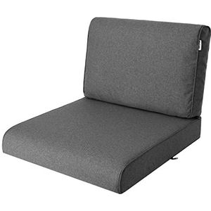 PillowPrim Stulh-kussen kussen voor rotanstoel outdoor kussen zitkussen rotanmeubels grafiet 70 x 70 cm