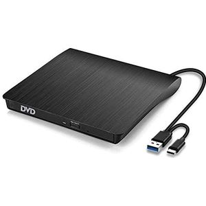 Beva Externe CD DVD drive, USB 3.0/2 in 1 DVD/CD-brander en -lezer Draagbare externe DVD/CD Superdrive Plug&Play/voor laptop, desktop, MacBook, Ios, Windows 10/8/7/XP en Linux USB3.0 (Gelb)