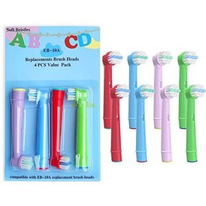 Vervangende opzetborstels voor kinderen, compatibel met Oral-B elektrische tandenborstelkopaccessoires, 8 stuks